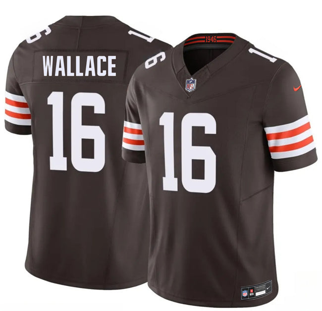Mens Cleveland Browns #16 Tylan Wallace Brown 2026 FUSE Vapor Limited Stitched Football Jersey