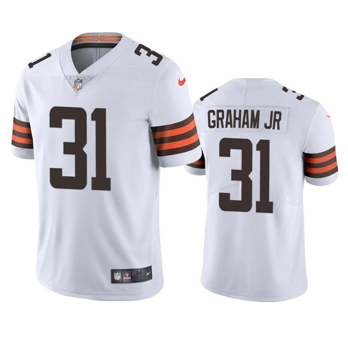 Mens Cleveland Browns #31 Thomas Graham Jr White Vapor Untouchable Limited Stitched Jersey