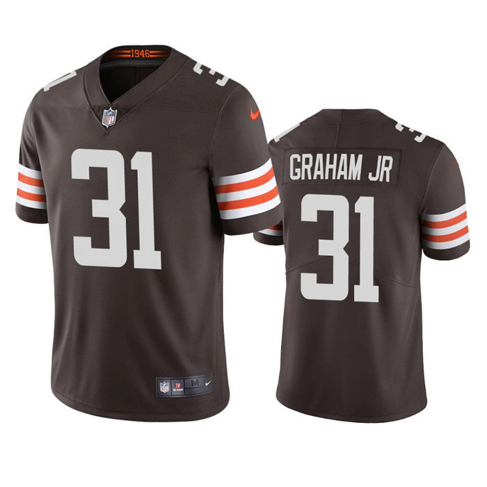 Mens Cleveland Browns #31 Thomas Graham Jr Brown Vapor Untouchable Limited Stitched Jersey