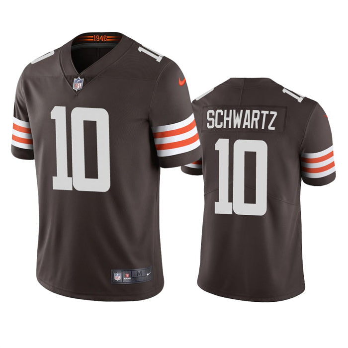Mens Cleveland Browns #10 Anthony Schwartz Tan Brown Vapor Untouchable Limited Stitched Jersey