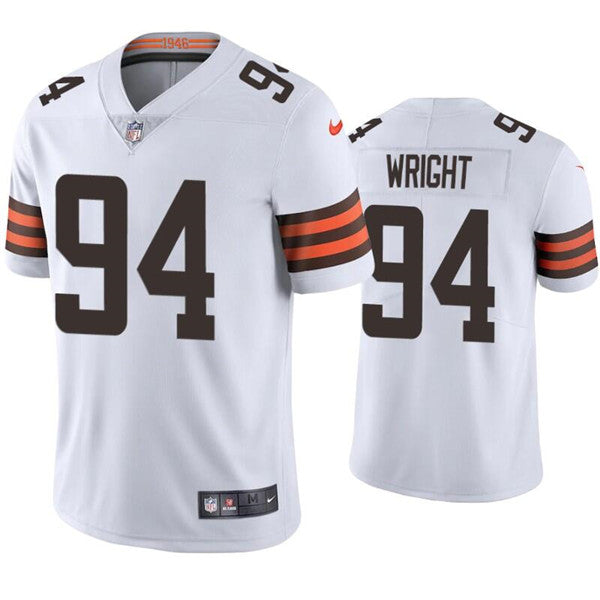Mens Cleveland Browns #94 Alex Wright White Vapor Untouchable Limited Stitched Jersey