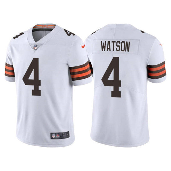 Mens Cleveland Browns #4 Deshaun Watson White Vapor Untouchable Limited Stitched Jersey