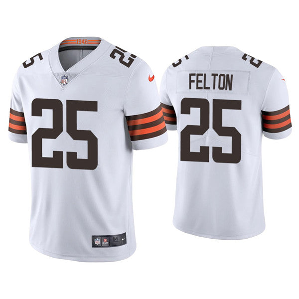 Mens Cleveland Browns #25 Demetric Felton 2021 White Vapor Untouchable Limited Stitched NFL Jersey
