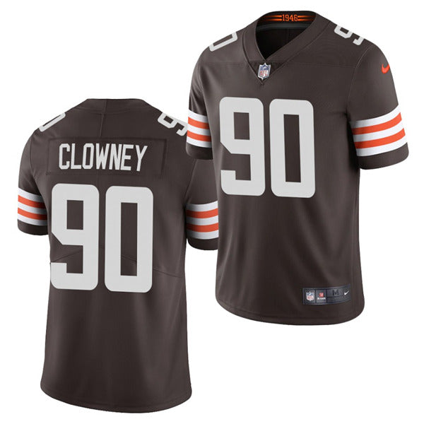 Mens Cleveland Browns #90 Jadeveon Clowney 2021 Brown Vapor Untouchable Limited Stitched NFL Jersey