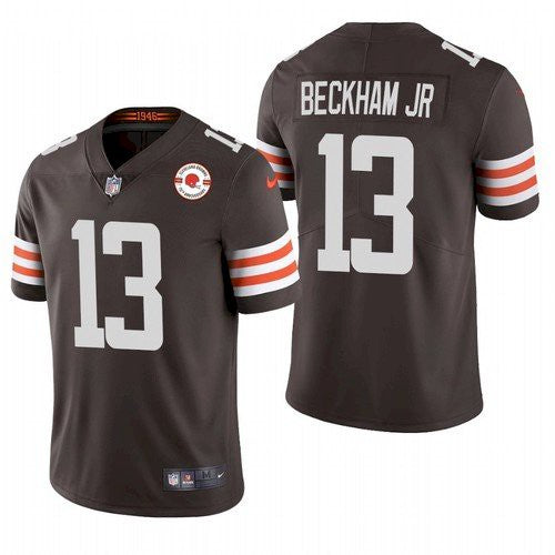 Mens Cleveland Browns #13 Odell Beckham Jr 2021 Brown 75th Anniversary Vapor Untouchable Limited Stitched NFL Jersey