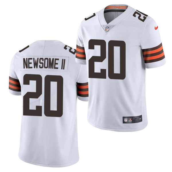 Mens Cleveland Browns #20 Greg Newsome II 2021 White Vapor Untouchable Limited Stitched NFL Jersey