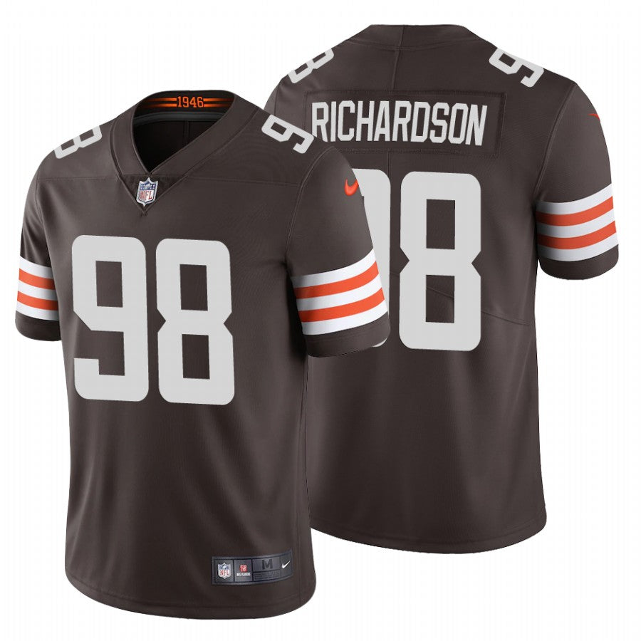 Mens Cleveland Browns #98 Sheldon Richardson 2020 New Brown Vapor Untouchable Limited Stitched Jersey