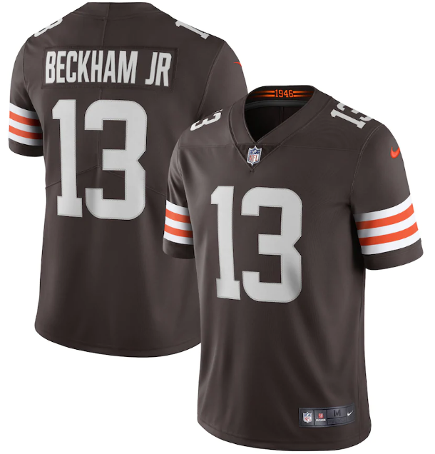 Mens Cleveland Browns #13 Odell Beckham Jr New Brown Vapor Untouchable Limited NFL Stitched Jersey