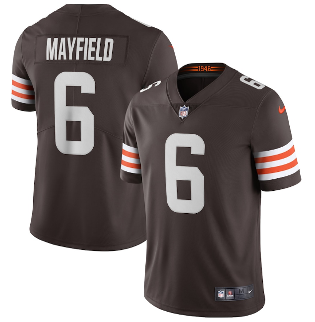 Mens Cleveland Browns #6 Baker Mayfield New Brown Vapor Untouchable Limited NFL Stitched Jersey