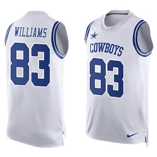 Nike Cowboys #83 Terrance Williams White Mens Stitched NFL Limited Tank Top Jersey