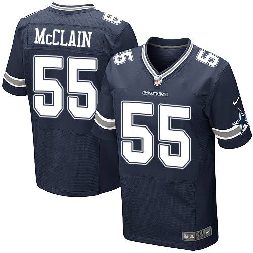 Nike Cowboys #55 Rolando McClain Navy Blue Team Color Mens Stitched NFL Elite Jersey