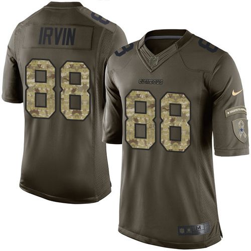 Nike Cowboys #88 Michael Irvin Green Mens Stitched NFL Limited Salute To Service Jersey