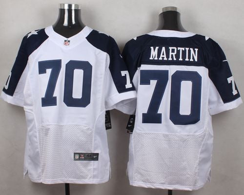 Nike Cowboys #70 Zack Martin White Thanksgiving Throwback Mens Stitched NFL Elite Jersey