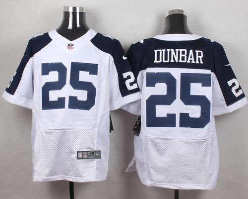 Nike Cowboys #25 Lance Dunbar White Thanksgiving Throwback Mens Stitched NFL Elite Jersey