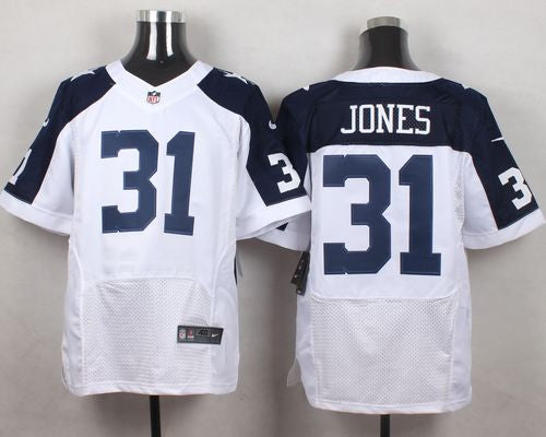 Nike Cowboys #31 Byron Jones White Thanksgiving Throwback Mens Stitched NFL Elite Jersey