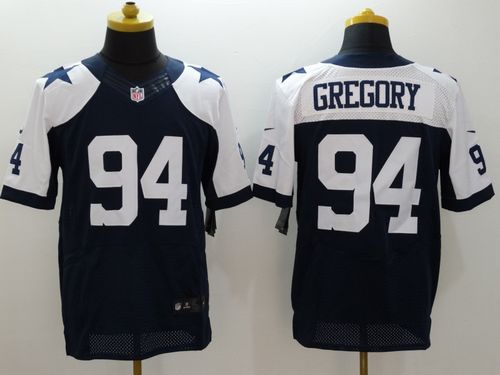 Nike Cowboys #94 Randy Gregory Navy Blue Thanksgiving Throwback Mens Stitched NFL Elite Jersey