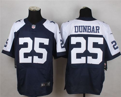 Nike Cowboys #25 Lance Dunbar Navy Blue Thanksgiving Throwback Mens Stitched NFL Elite Jersey