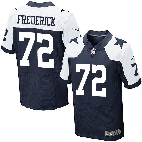 Nike Cowboys #72 Travis Frederick Navy Blue Thanksgiving Throwback Mens Stitched NFL Elite Jersey
