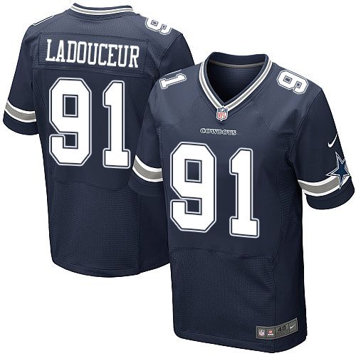 Nike Cowboys #91 L P Ladouceur Navy Blue Team Color Mens Stitched NFL Elite Jersey