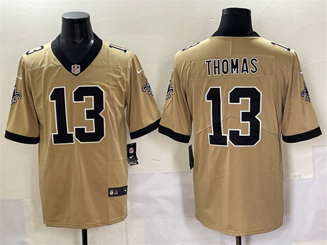 Mens New Orleans Saints #13 Michael Thomas Gold Alternate Vapor Limited Stitched Football Jersey