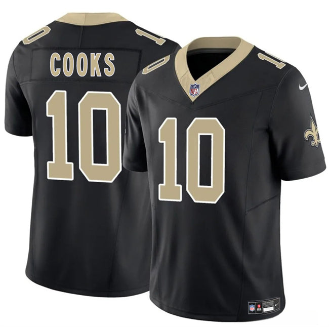 Mens New Orleans Saints #10 Brandin Cooks Black FUSE Vapor Limited Stitched Football Jersey