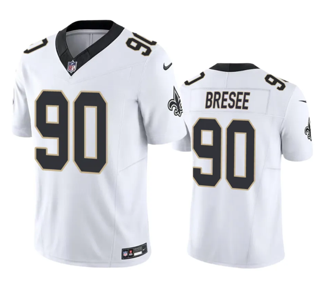 Mens New Orleans Saints #90 Bryan Bresee White 2023 FUSE Vapor Untouchable Limited Stitched Jersey