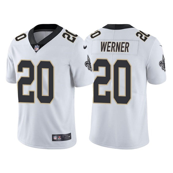 Mens New Orleans Saints #20 Pete Werner White Vapor Limited Stitched Jersey