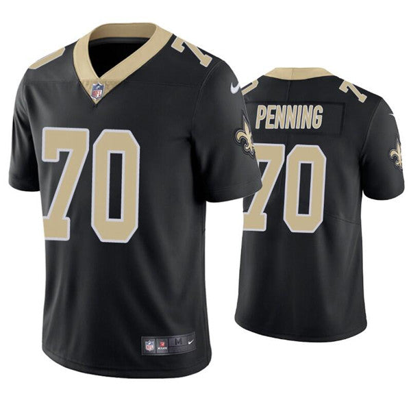 Mens New Orleans Saints #70 Trevor Penning Black Vapor Limited Stitched Jersey