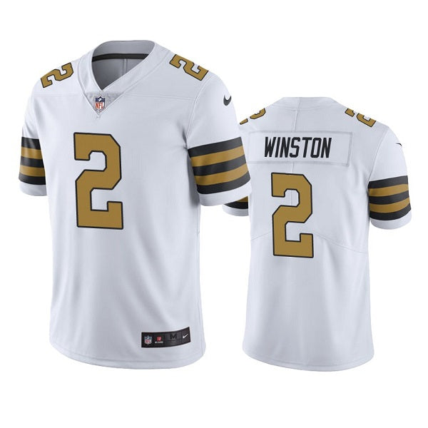 Mens New Orleans Saints #2 Jameis Winston White Color Rush Limited Stitched Jersey