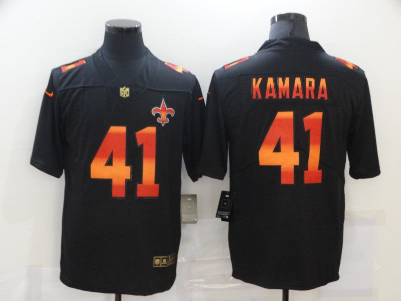 Mens New Orleans Saints #41 Alvin Kamara 2020 Black Fashion Limited Stitched Jersey
