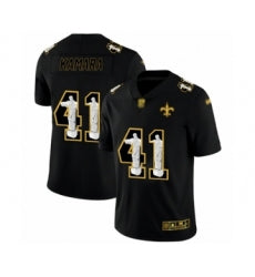 Mens New Orleans Saints #41 Alvin Kamara Black Jesus Faith Edition Limited Stitched Jersey