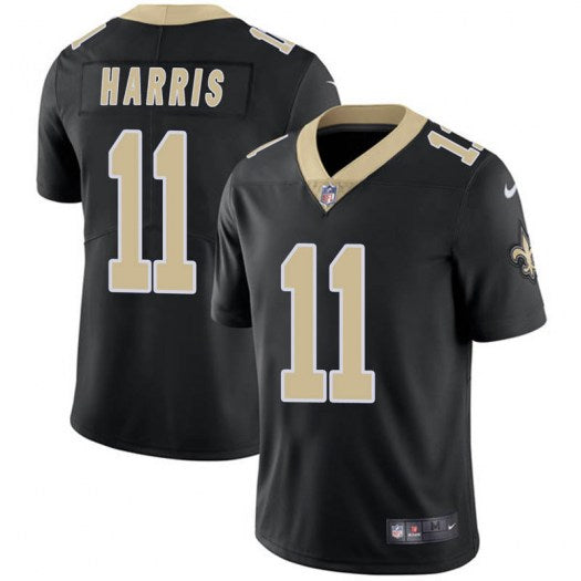Mens New Orleans Saints #11 Deonte Harris Black Vapor Untouchable Limited Stitched NFL Jersey