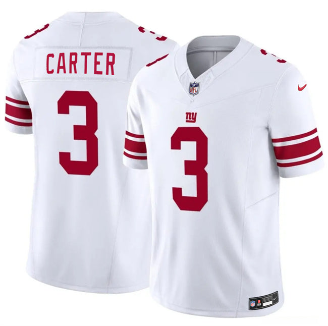 Mens New York Giants #3 Abdul Carter White 2026 FUSE Vapor Untouchable Limited Stitched Jersey