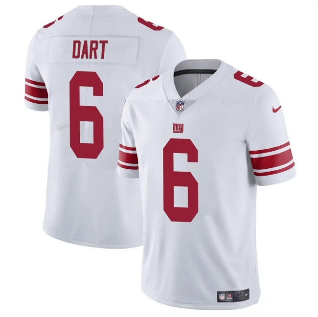 Mens New York Giants #6 Jaxson Dart White 2025 Draft Vapor Untouchable Limited Stitched Jersey