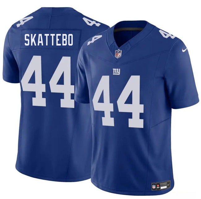 Mens New York Giants #44 Cam Skattebo Blue 2025 Draft FUSE Vapor Untouchable Limited Stitched Jersey