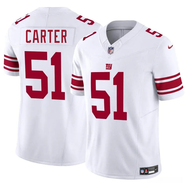 Mens New York Giants #51 Abdul Carter White 2025 Draft FUSE Vapor Untouchable Limited Stitched Jersey