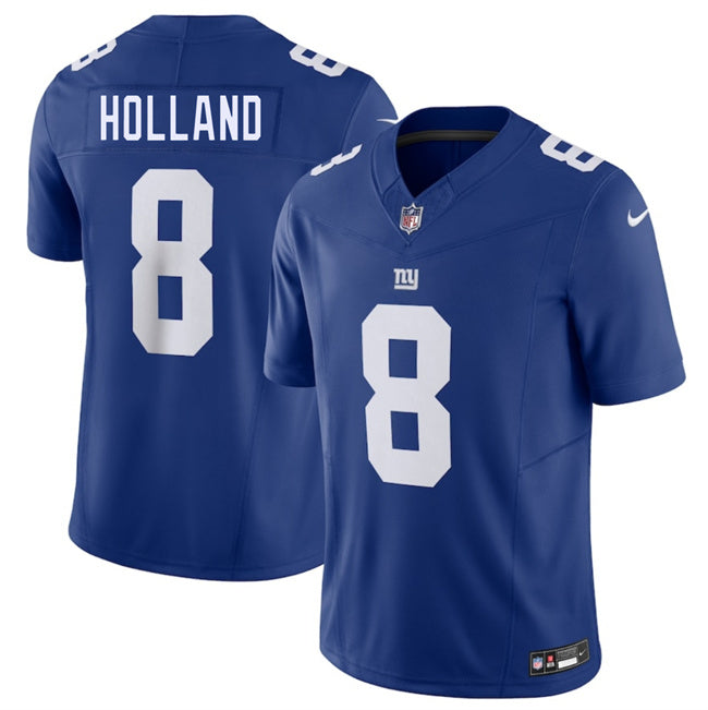 Mens New York Giants #8 Jevon Holland Blue 2025 FUSE Vapor Untouchable Limited Stitched Jersey