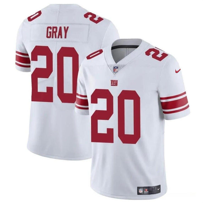 Mens New York Giants #20 Eric Gray White Vapor Untouchable Limited Stitched Jersey