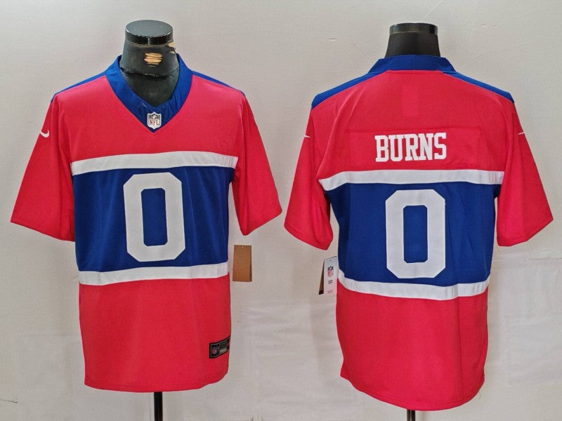 Mens New York Giants #0 Brian Burns Century Red Alternate Vapor FUSE Limited Stitched Football Jersey