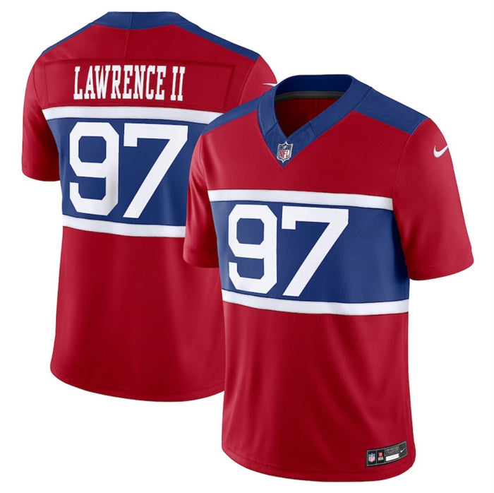 Mens New York Giants #97 Dexter Lawrence II Century Red Alternate Vapor FUSE Limited Stitched Football Jersey