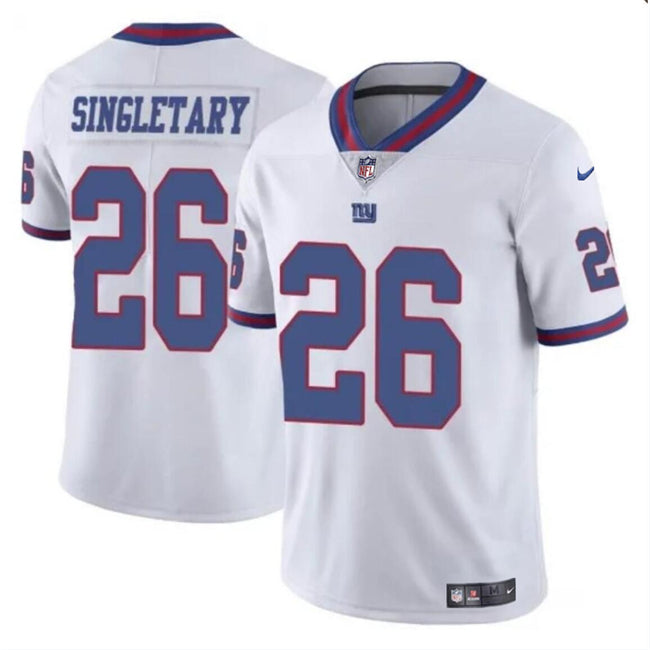 Mens New York Giants #26 Devin Singletary White Color Rush Limited Stitched Jersey