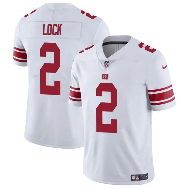 Mens New York Giants #2 Drew Lock White Vapor Untouchable Limited Stitched Jersey
