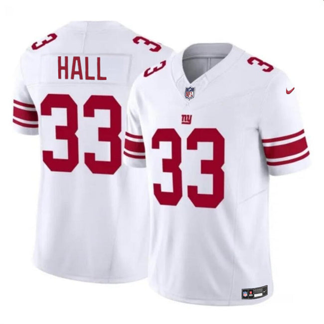 Mens New York Giants #33 Hassan Hall White 2023 FUSE Vapor Untouchable Limited Stitched Jersey