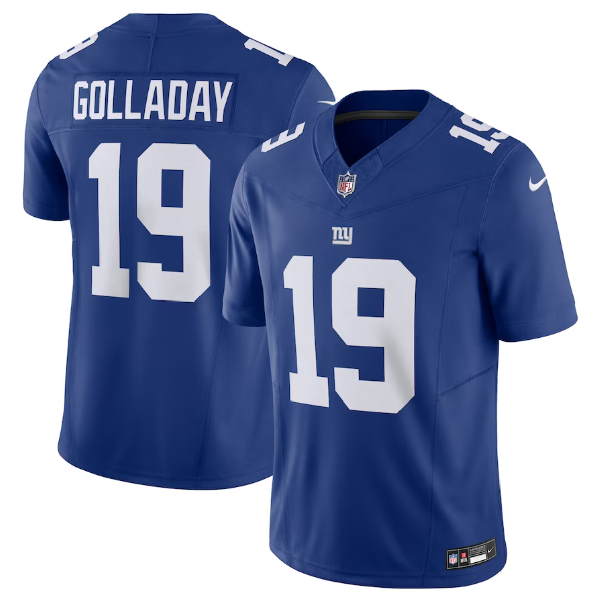 Mens New York Giants #19 Kenny Golladay Blue 2023 FUSE Vapor Untouchable Limited Stitched Jersey
