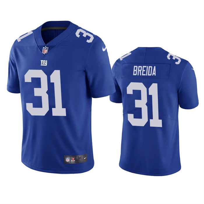 Mens New York Giants #31 Matt Breida Blue Vapor Untouchable Limited Stitched Jersey