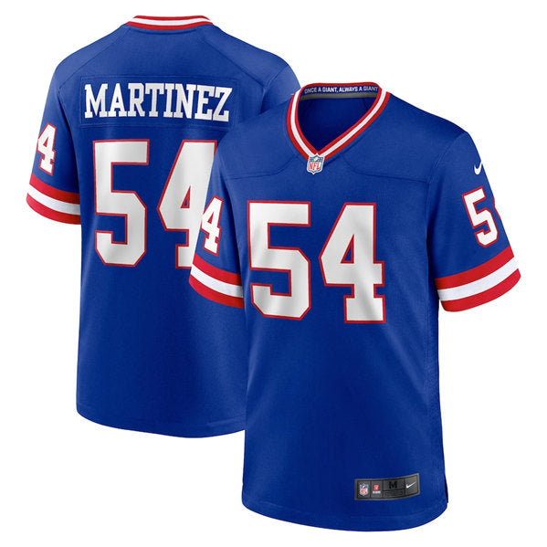 Mens New York Giants #54 Blake Martinez Royal Classic Retired Player Stitched Game Jersey