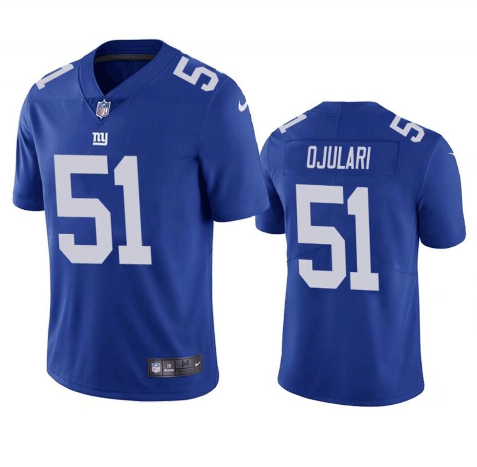 Mens New York Giants #51 Azeez Ojulari Blue Vapor Untouchable Limited Stitched Jersey