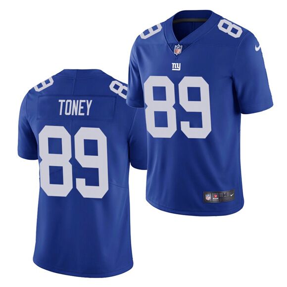 Mens New York Giants #89 Kadarius Toney Blue Vapor Untouchable Limited Stitched NFL Jersey