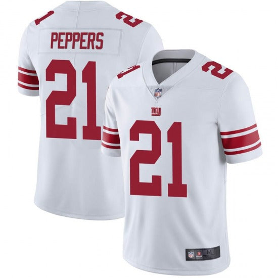 Mens New York Giants #21 Jabrill Peppers White Vapor Untouchable Limited Stitched Jersey