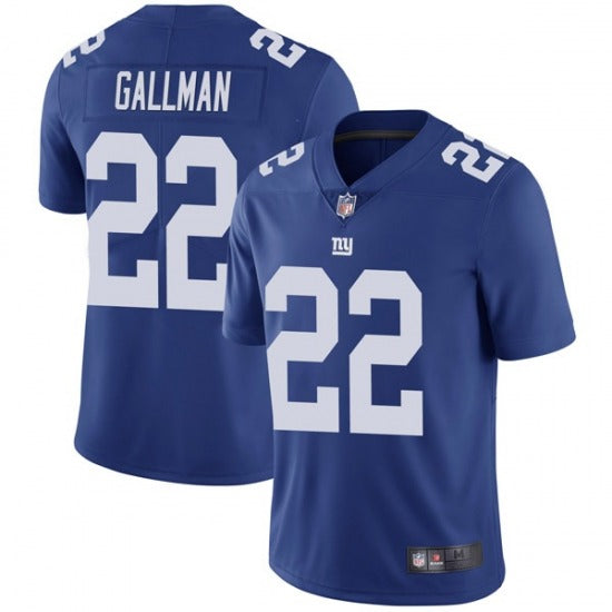 Mens New York Giants #22 Wayne Gallman Blue Vapor Untouchable Limited Stitched Jersey